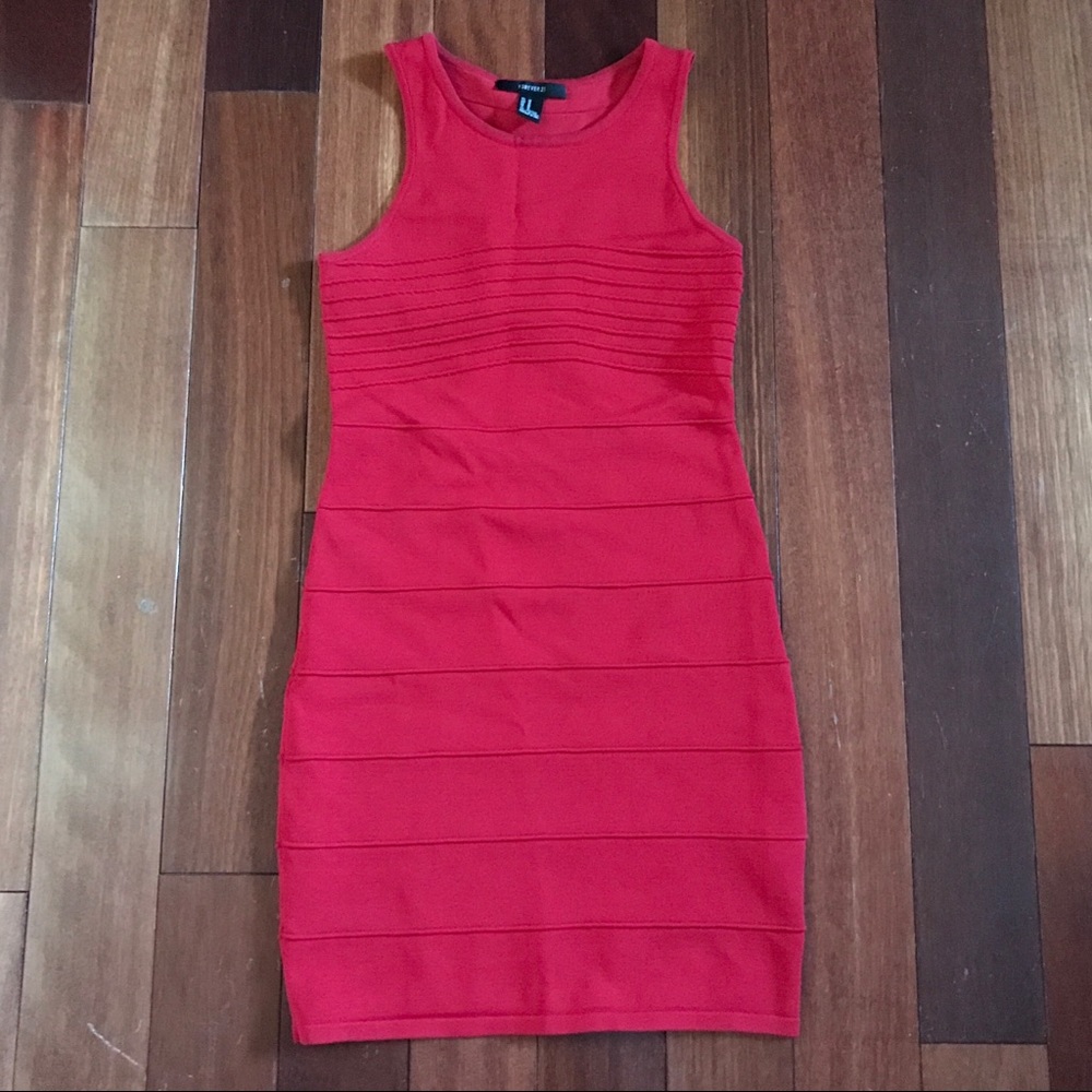 FOREVER 21 Red Bandage Dress - size M